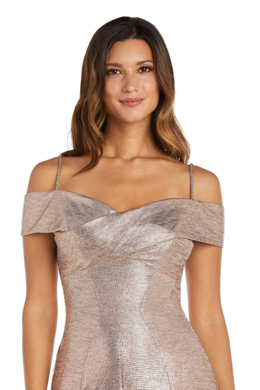 Nightway Off Shoulder Long Formal Dress 21761P - The Dress Outlet