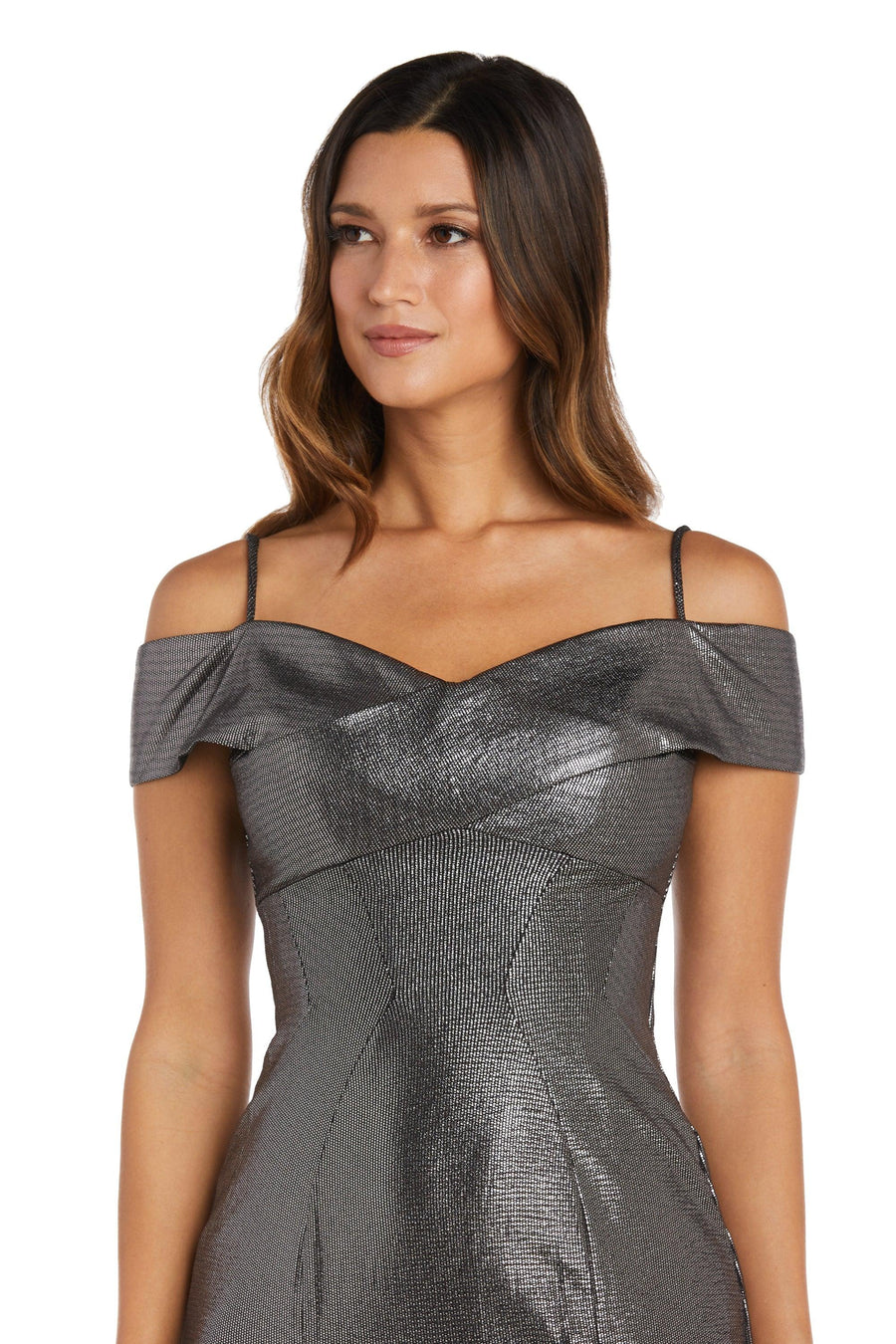 Nightway Off Shoulder Long Formal Dress 21761P - The Dress Outlet