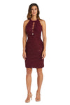 Cocktail Dresses Short Halter Petite Cocktail Dress Merlot