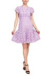 Cocktail Dresses Short Cocktail Fitted Lace Dress Lilac
