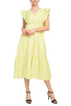 Cocktail Dresses A Line Ruffle Cocktail Maxi Midi Dress Citron White