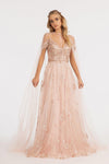Off Shoulder  A-line Long Prom Dress - The Dress Outlet
