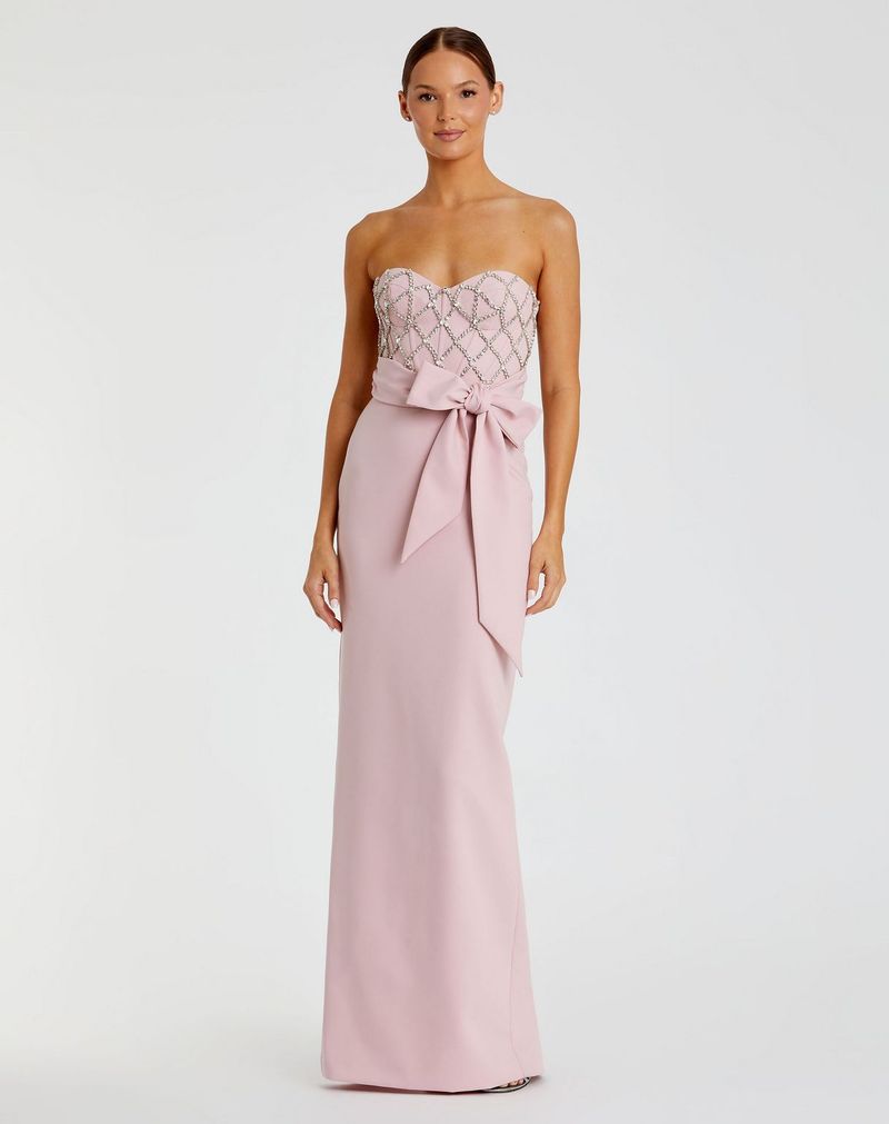 Prom Dresses Prom Fitted Slit Long Formal Dress Rose