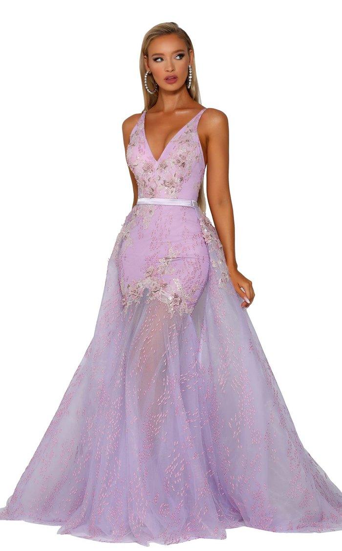 Portia and Scarlett Long Formal Prom Dress 6016S - The Dress Outlet