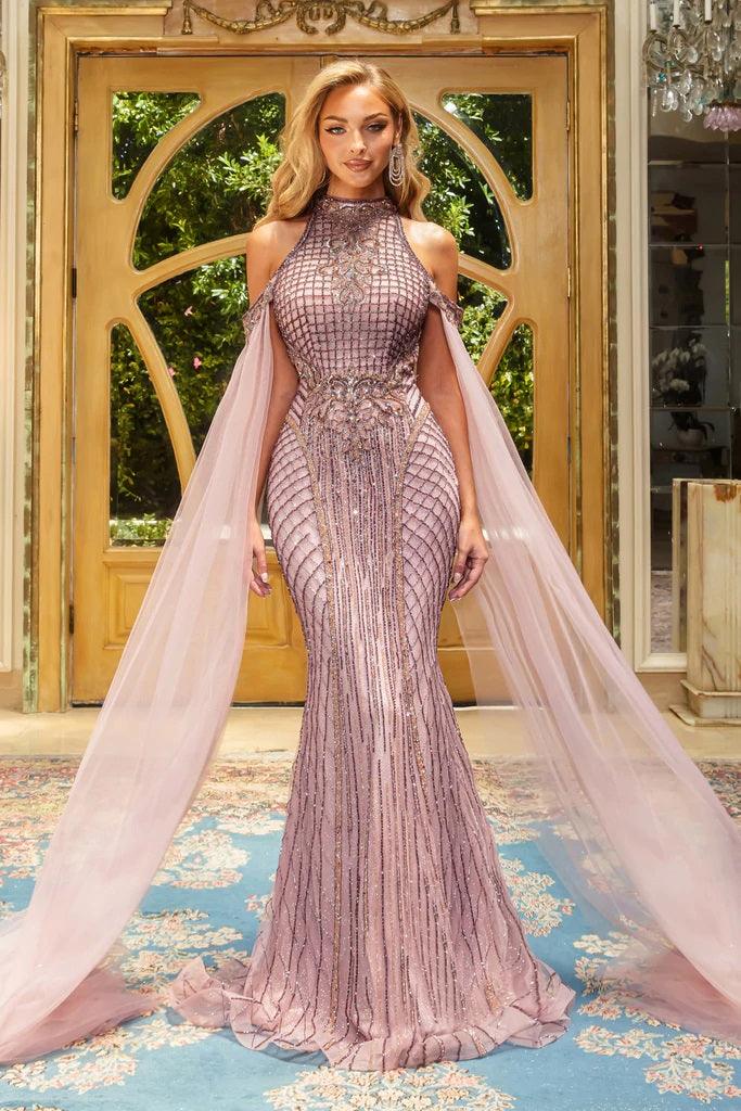 Portia and Scarlett Long Halter Prom Dress 22925 - The Dress Outlet