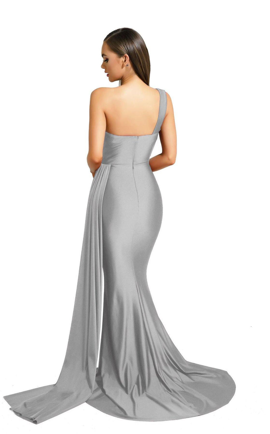 Portia and Scarlett  Long Single Shoulder Prom Dress PS6321 - The Dress Outlet