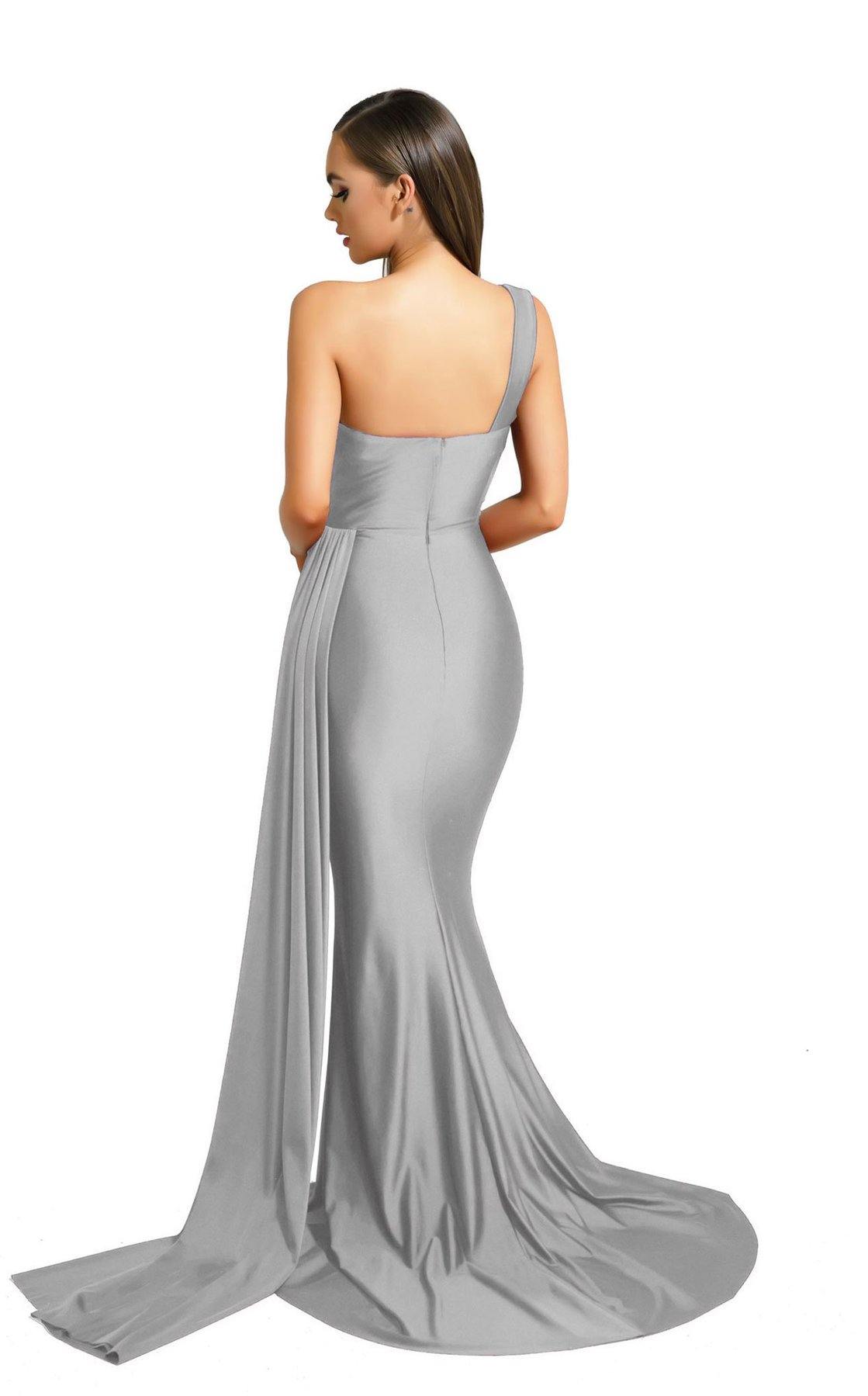 Portia and Scarlett  Long Single Shoulder Prom Dress PS6321 - The Dress Outlet