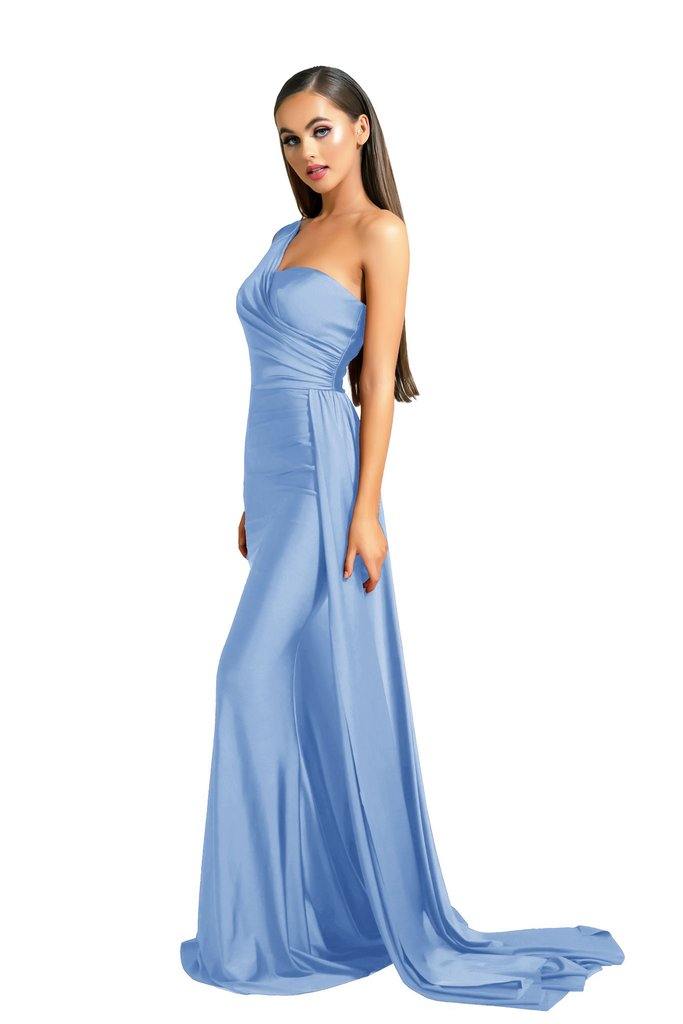 Portia and Scarlett  Long Single Shoulder Prom Dress PS6321 - The Dress Outlet