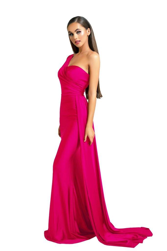 Portia and Scarlett  Long Single Shoulder Prom Dress PS6321 - The Dress Outlet