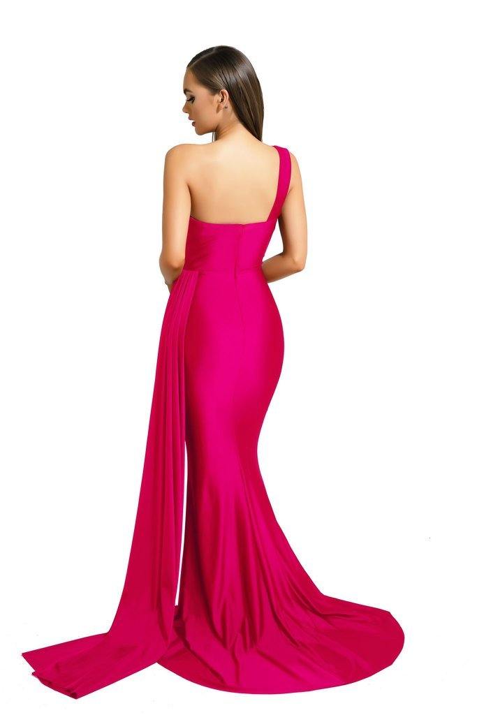 Portia and Scarlett  Long Single Shoulder Prom Dress PS6321 - The Dress Outlet