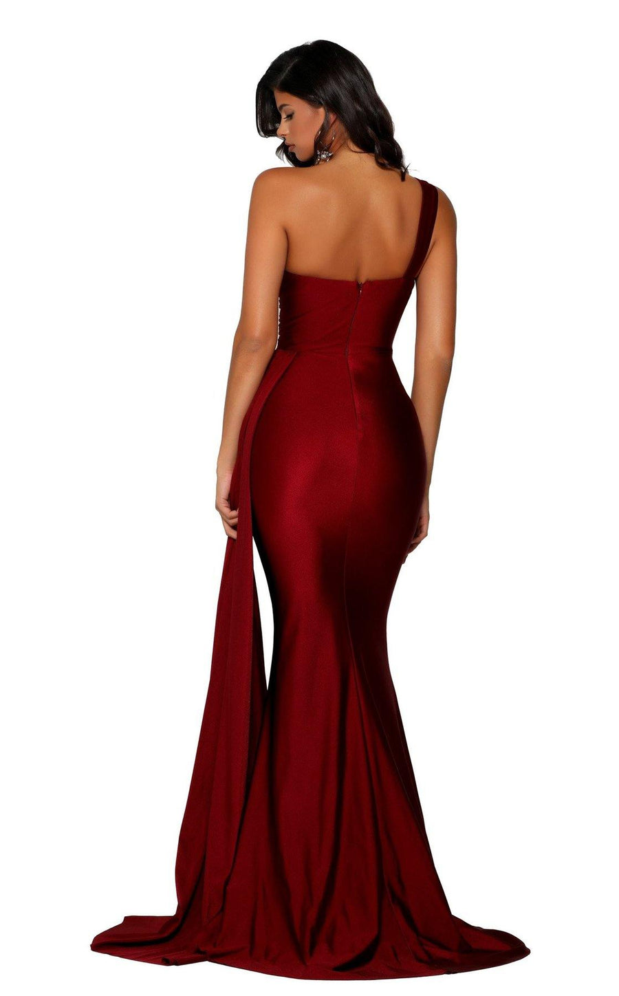 Portia and Scarlett  Long Single Shoulder Prom Dress PS6321 - The Dress Outlet