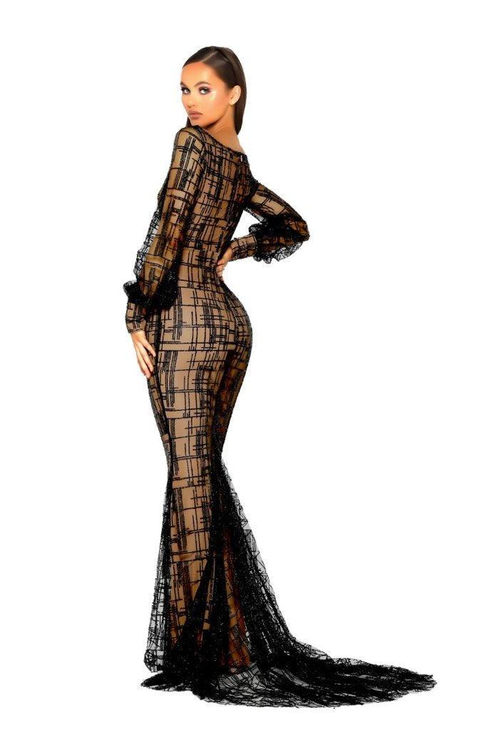 Portia and Scarlett Long Sleeve Formal Dress 17655T - The Dress Outlet