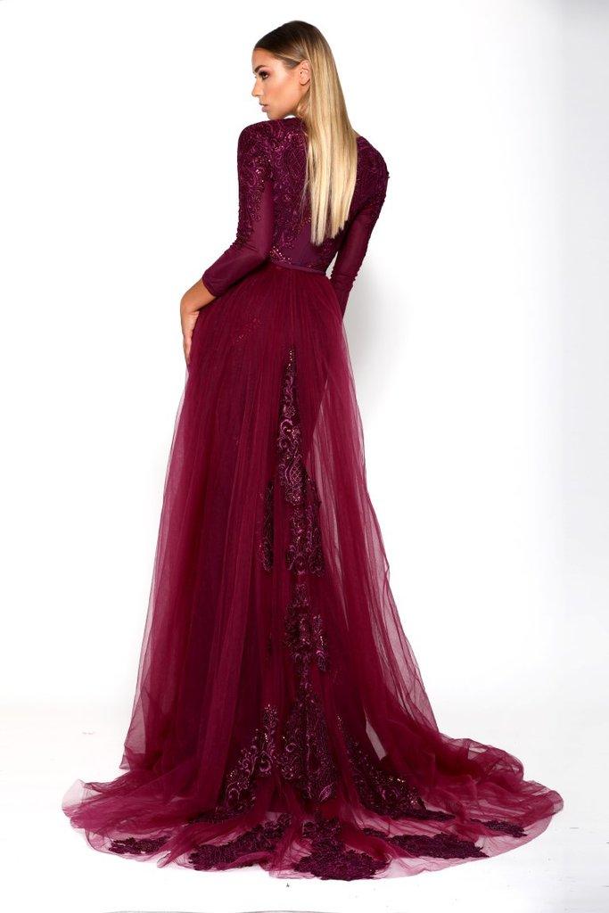 Portia and Scarlett Long Sleeve Formal Dress Laurent - The Dress Outlet