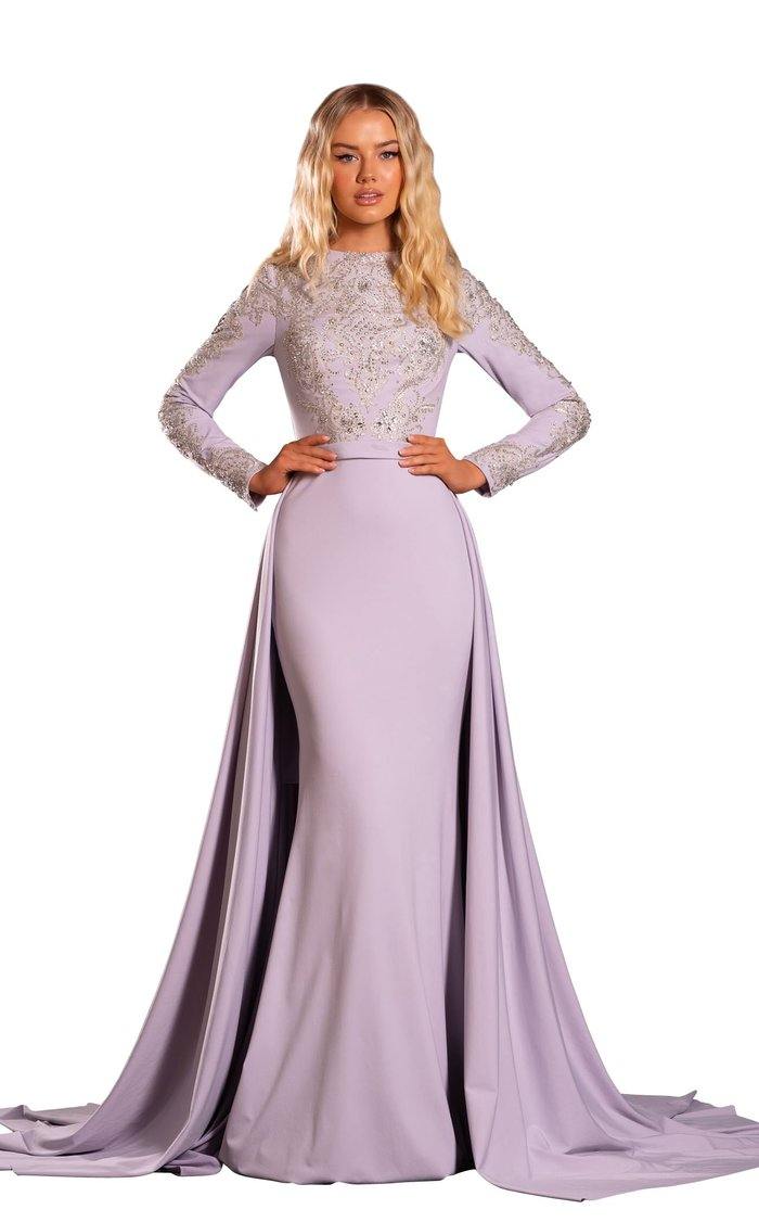 Portia and Scarlett Long Sleeve Prom Dress PS21241 - The Dress Outlet