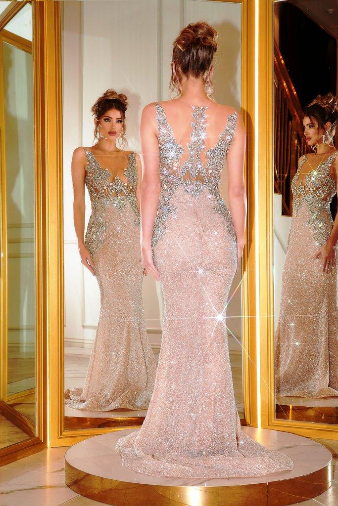 Portia and Scarlett Long Sleeveless Prom Gown 21413C - The Dress Outlet