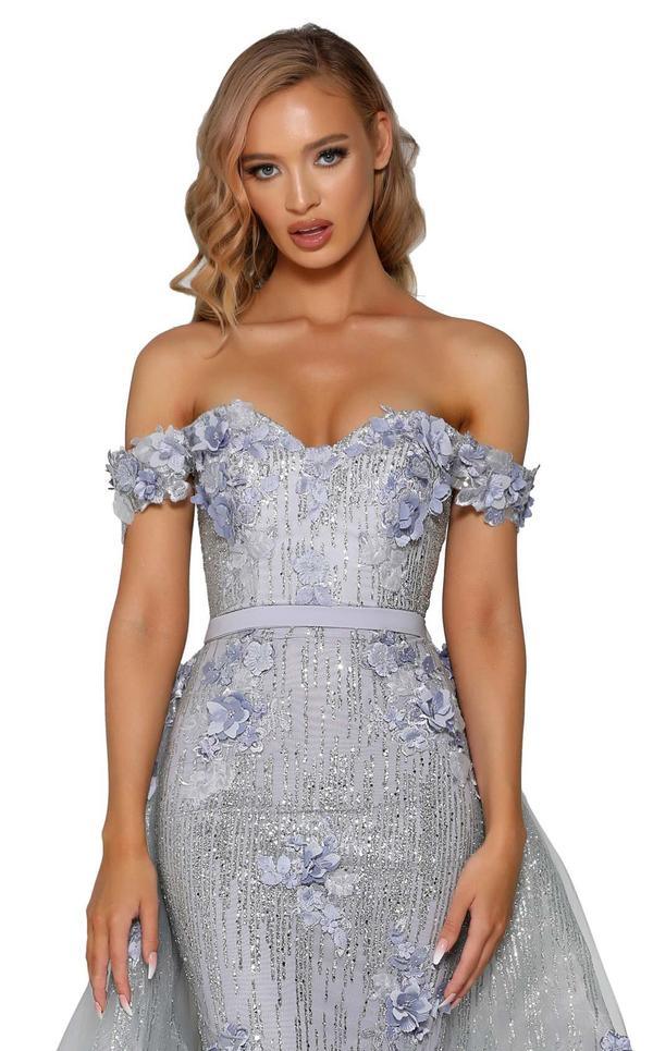 Portia and Scarlett Off Shoulder Long Gown 6015S - The Dress Outlet