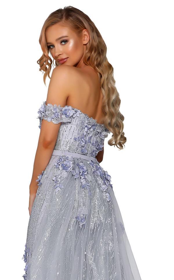 Portia and Scarlett Off Shoulder Long Gown 6015S - The Dress Outlet