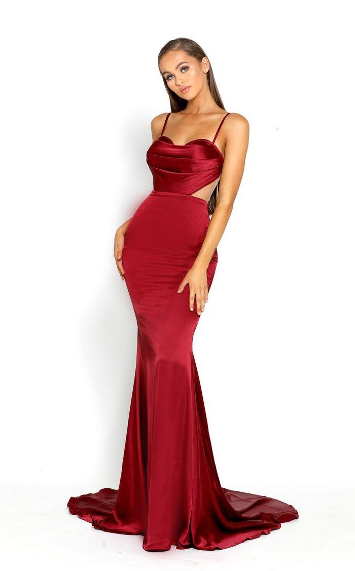 Portia and Scarlett Prom Long Halter Dress 1977 - The Dress Outlet