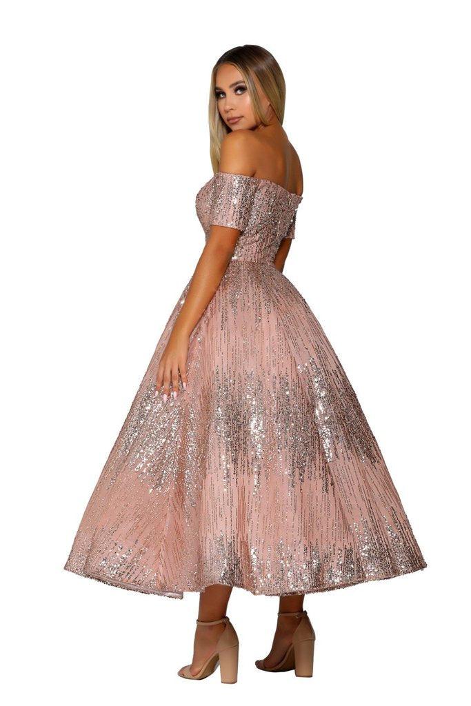 Portia and Scarlett Prom Off Shoulder Dress 6365 - The Dress Outlet