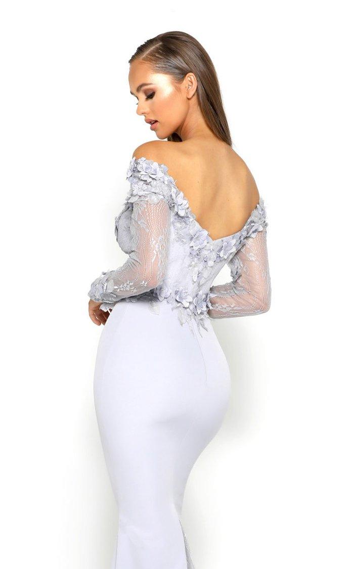 Portia and Scarlett Sheer Mermaid Long Gown 1906 - The Dress Outlet