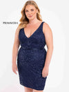 Primavera Couture Beaded Short Plus Size Dress 3884 - The Dress Outlet