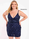 Primavera Couture Short Fitted Plus Size Dress 3882 - The Dress Outlet
