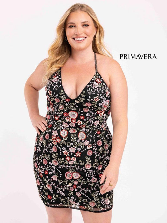 Primavera Couture Short Plus Size Dress 3881 - The Dress Outlet
