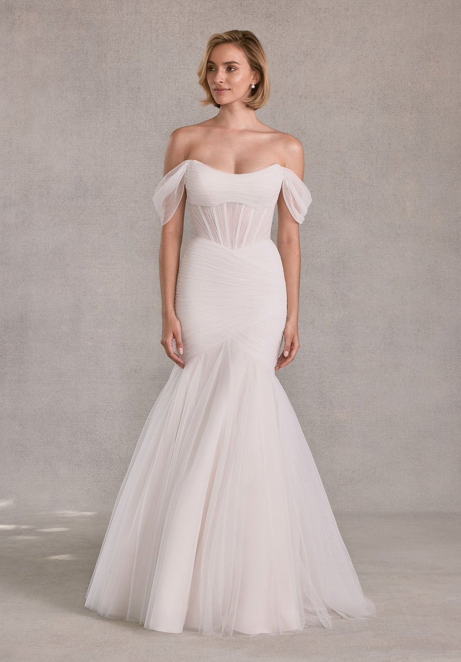 Wedding Dresses Simple Corset Long Mermaid Wedding Dress Ivory/Champagne/Honey