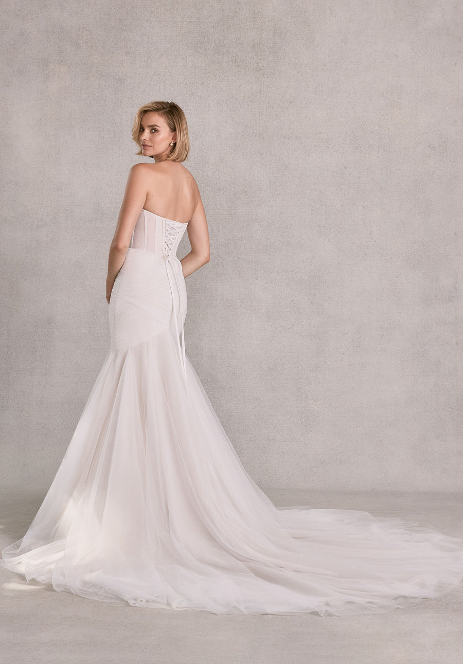 Wedding Dresses Simple Corset Long Mermaid Wedding Dress Ivory/Champagne/Honey