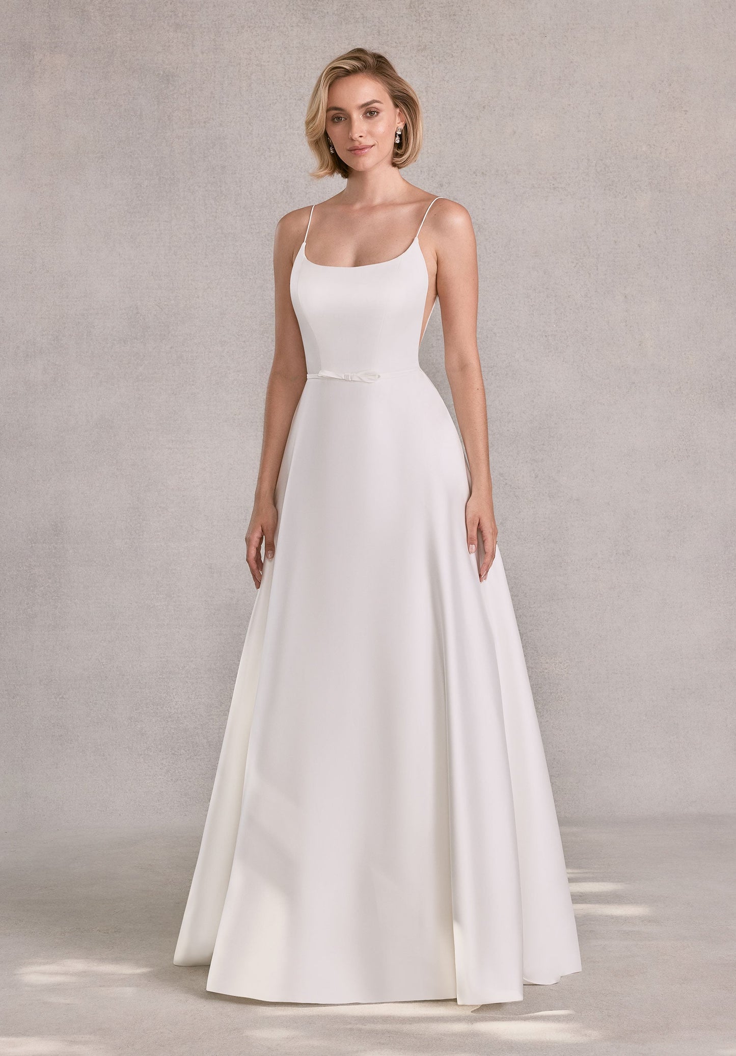 Wedding Dresses Long Simple A Line Wedding Dress Ivory/Ivory