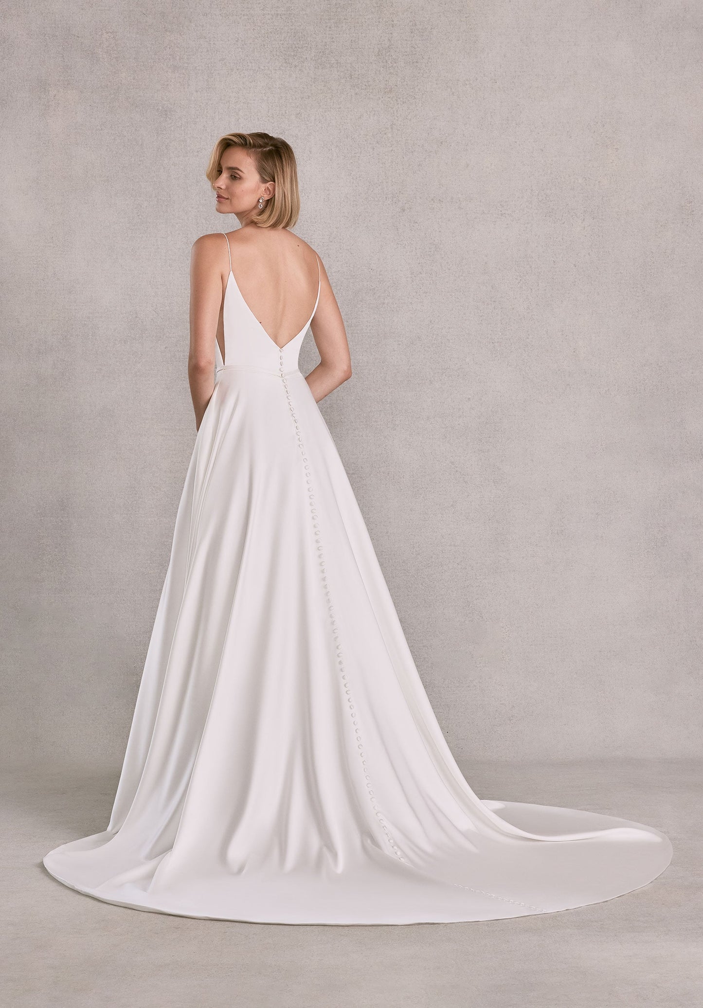 Wedding Dresses Long Simple A Line Wedding Dress Ivory/Ivory