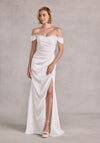 Wedding Dresses Simple Bridal Gown Slit Wedding Dress Ivory/Honey