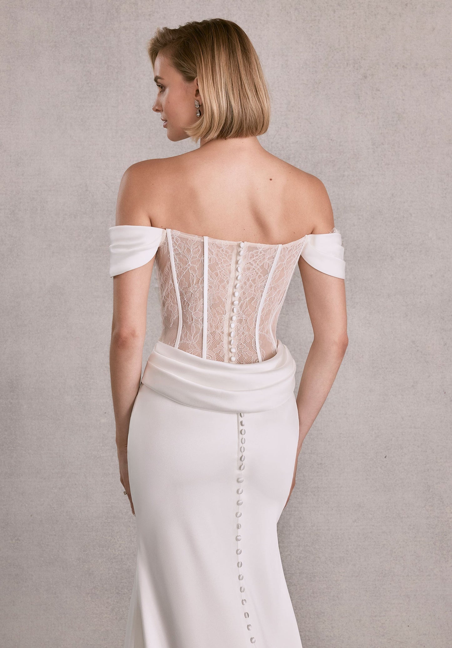 Wedding Dresses Simple Bridal Gown Slit Wedding Dress Ivory/Honey