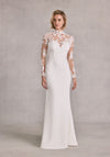Wedding Dresses Long Simple Sequinn Lace Wedding Dress Ivory/Honey