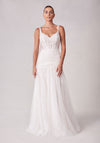 Wedding Dresses  Long A Line Lace Applique Wedding Dress Ivory/Champagne/Honey