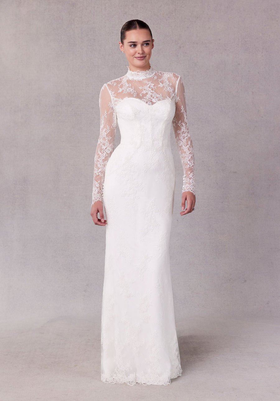 Wedding Dresses Long Sleeve Lace Wedding Dress Ivory