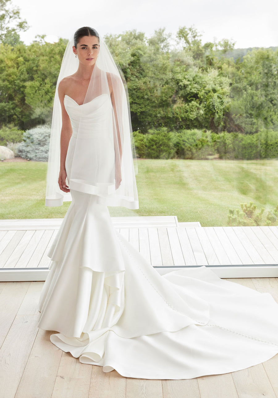 Wedding Dresses Long Mermaid Tired Wedding Dress Ivory