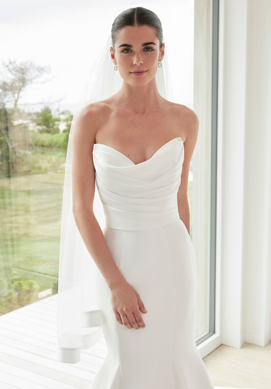 Wedding Dresses Long Mermaid Tired Wedding Dress Ivory