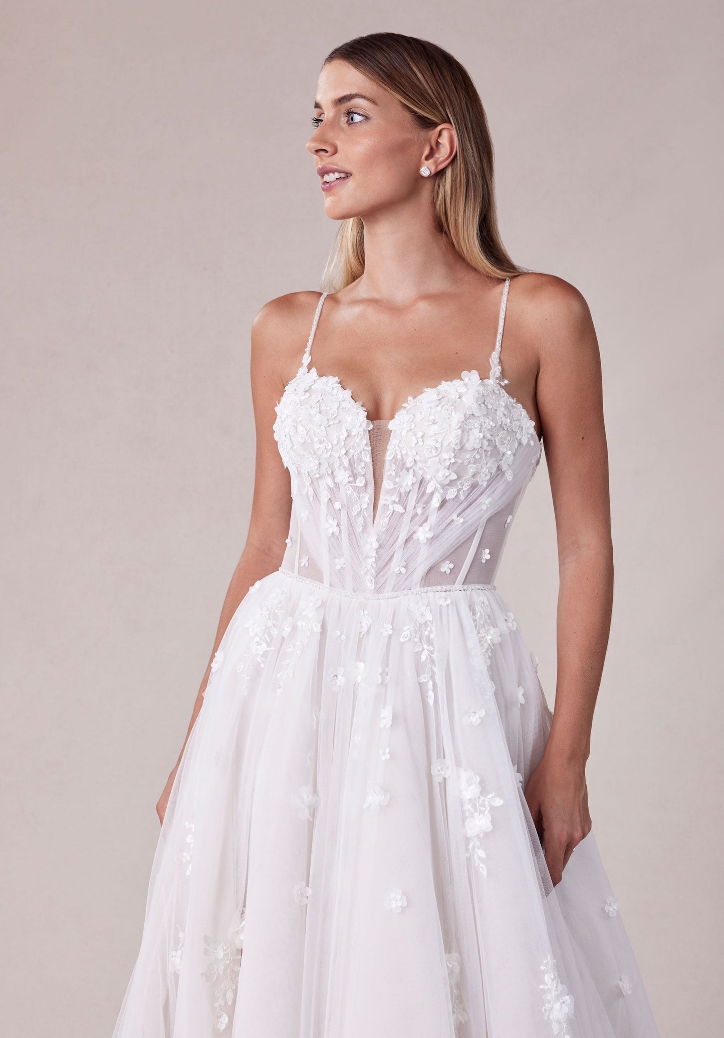 Wedding Dresses A Line Corset Long Ball Gown Wedding Dress Ivory/Champagne/Honey