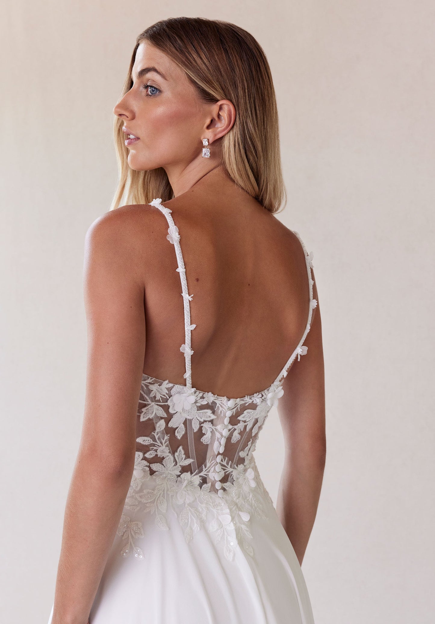 Wedding Dresses Long Beaded A Line Wedding Dress  Ivory/Sand/Honey