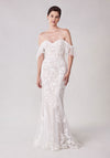 Wedding Dresses Long Beaded 3D Lace Wedding Dress Ivory/Cappucino/Honey