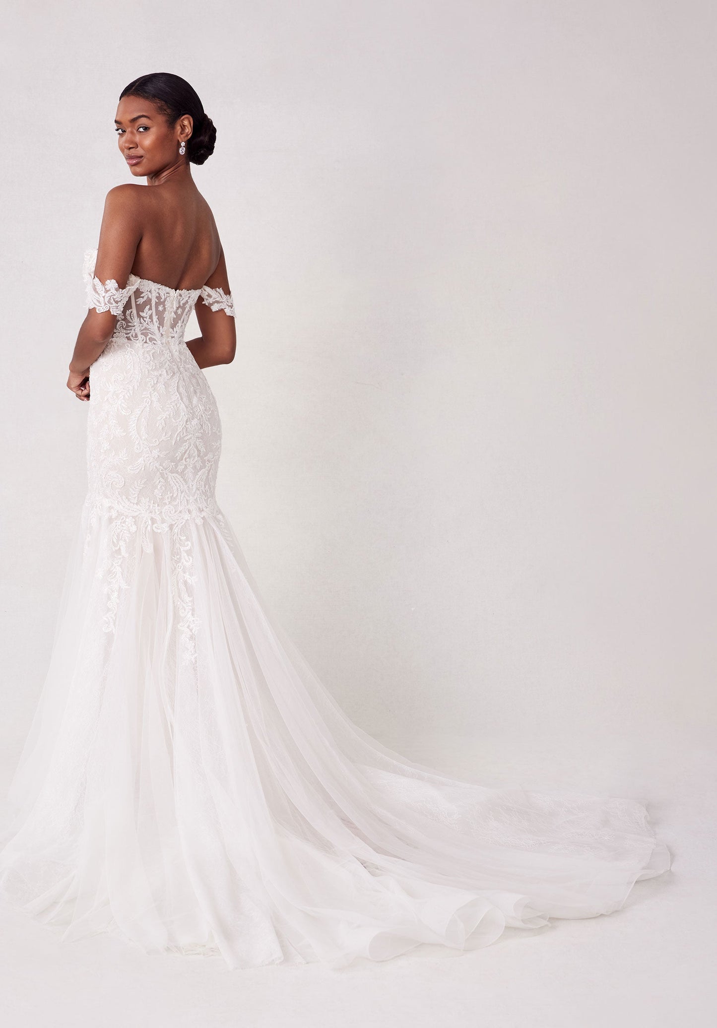 Wedding Dresses Mermaid Long Corset Lace Wedding Dress Ivory/Buff/Honey