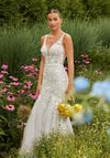 Wedding Dresses Beaded Lace Long Mermaid Wedding Dress Ivory/Champagne/Honey