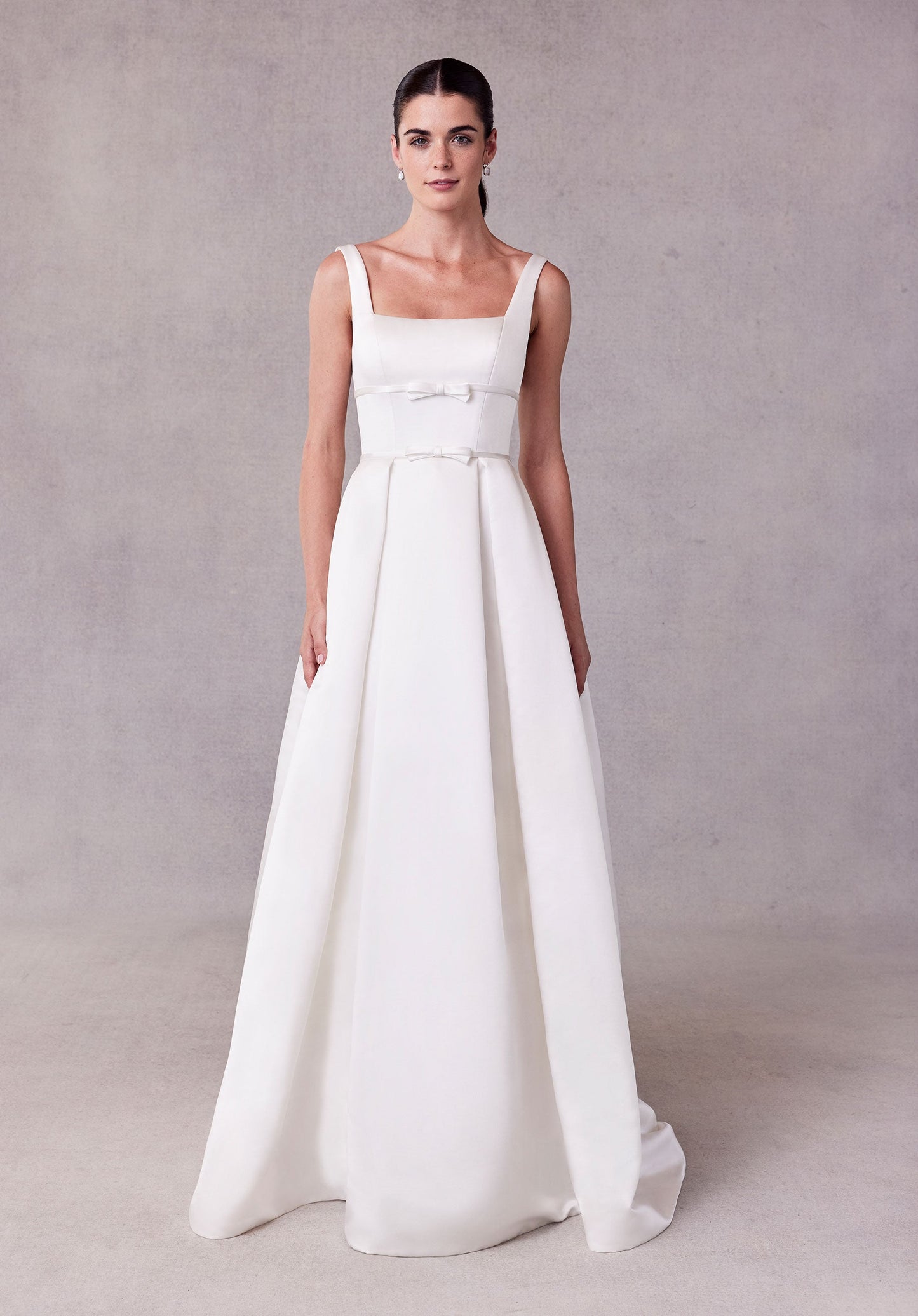 Wedding Dresses Pleated Long A Line Wedding Dress Ivory