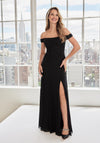 Formal Dresses Long Formal Beaded Evevening Dress Black