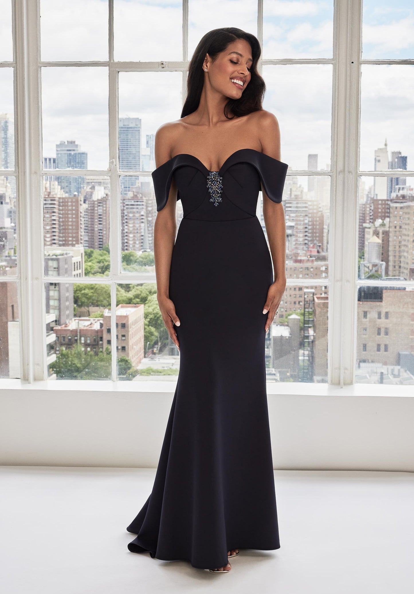Formal Dresses Fitted Long Formal Evening Dress Navy