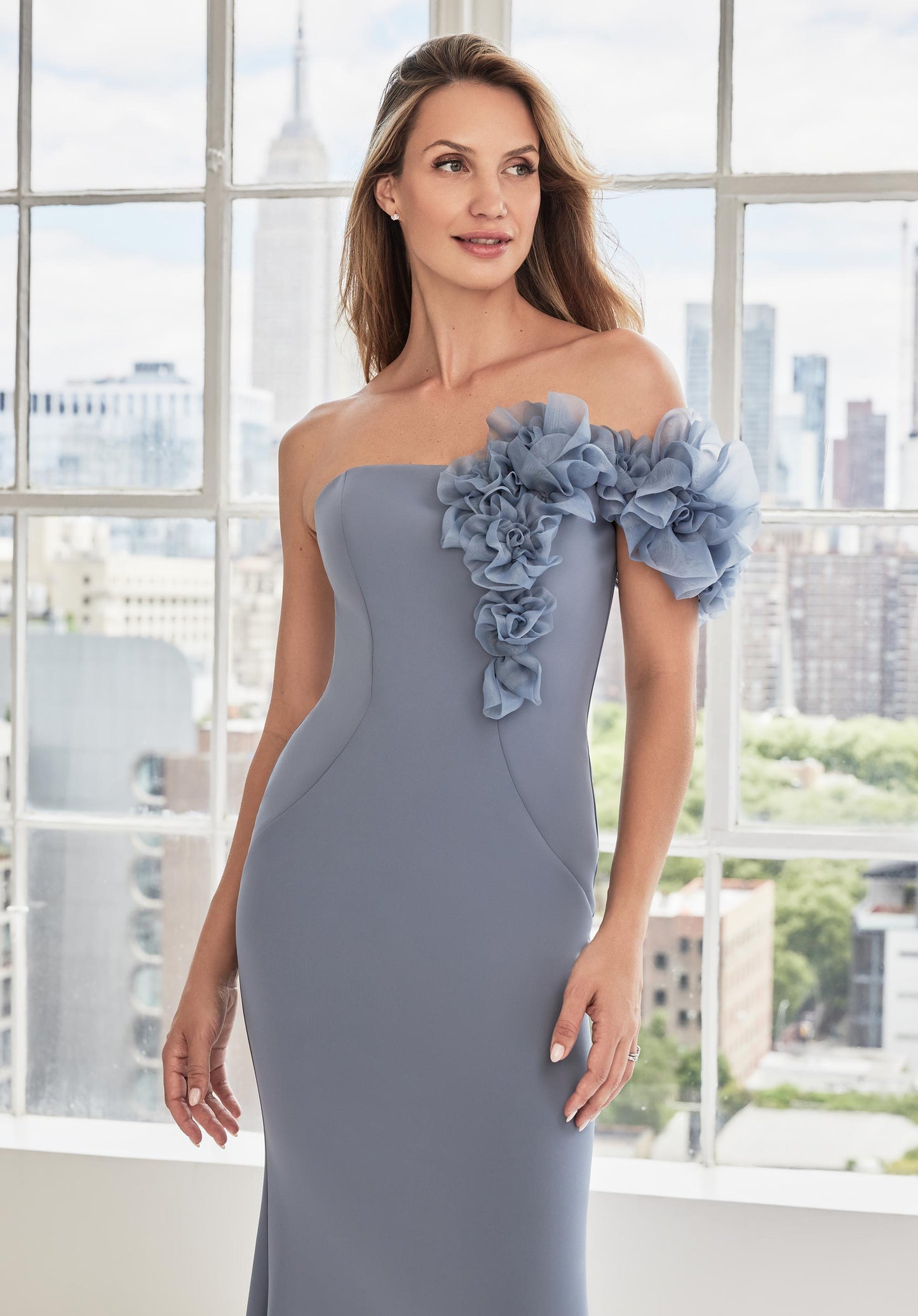 Prom Dresses Fitted Long Formal Evening Dress Slate