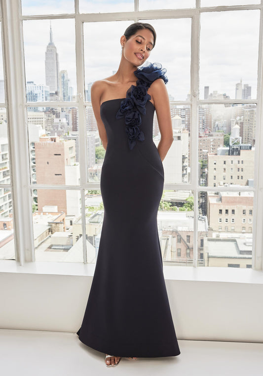 Prom Dresses Fitted Long Formal Evening Dress Navy