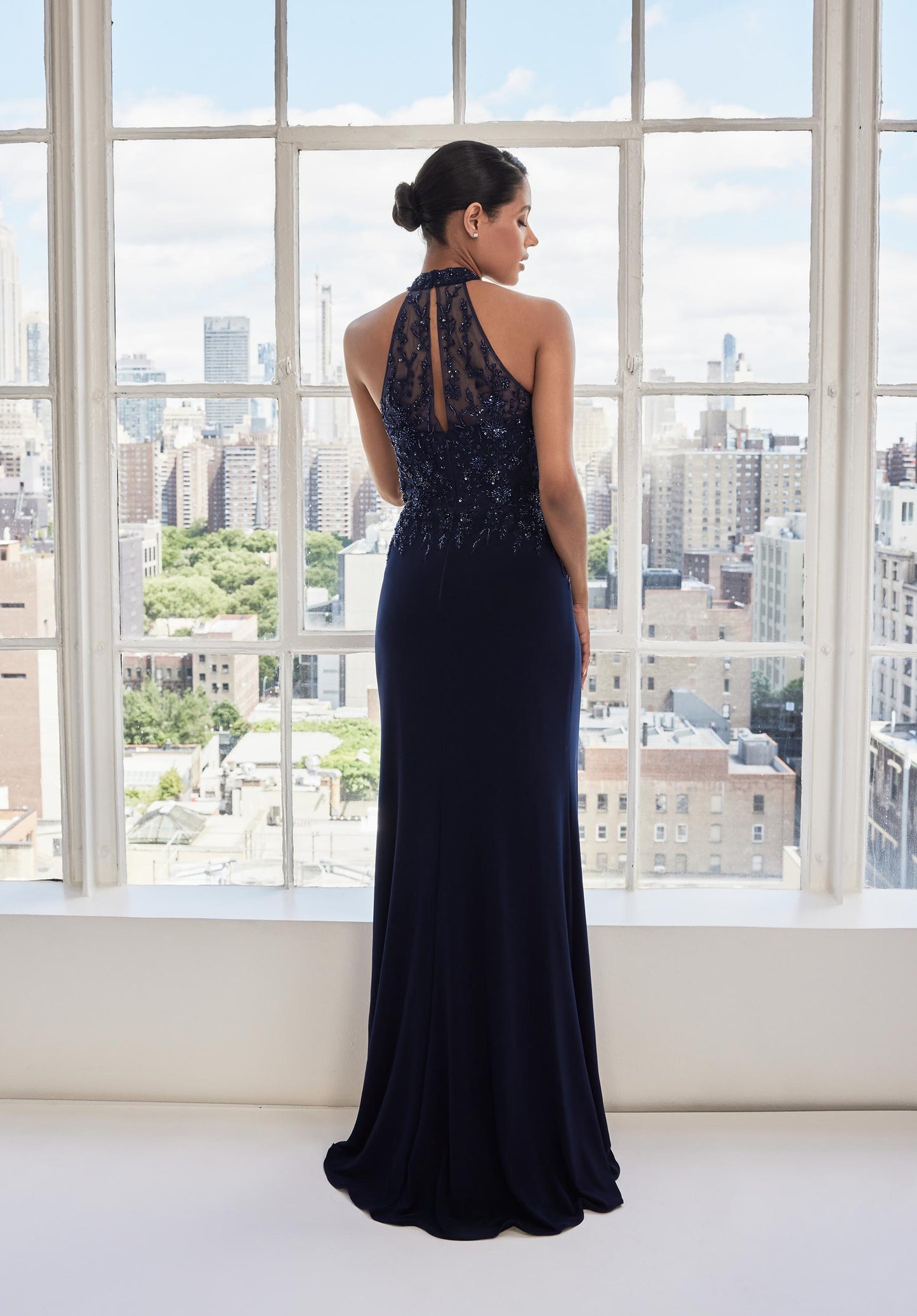 Prom Dresses Long Formal Beaded Prom Dress Navy