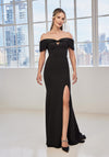 Formal Dresses Long Formal Fitted Slit Evening Dress Black